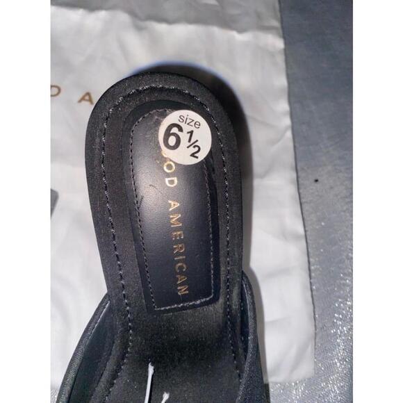 Women's Good American Black wedge Heels Size 6.5 - Picture 5 of 7